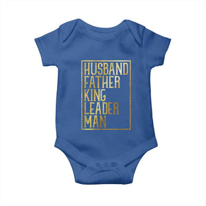 Husband Father King Leader Man Baby Onesie Proud Black Dad Gift