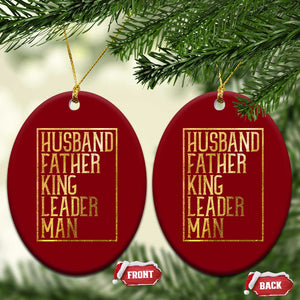 Husband Father King Leader Man Ceramic Ornament Proud Black Dad Gift