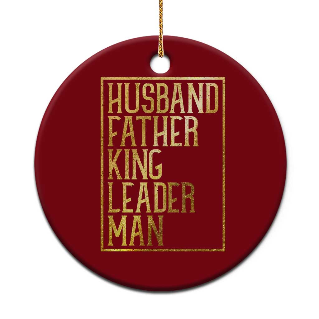 Husband Father King Leader Man Ceramic Ornament Proud Black Dad Gift TS12 1pc Red Print Your Wear