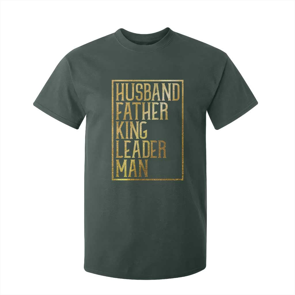Husband Father King Leader Man T Shirt For Kid Proud Black Dad Gift