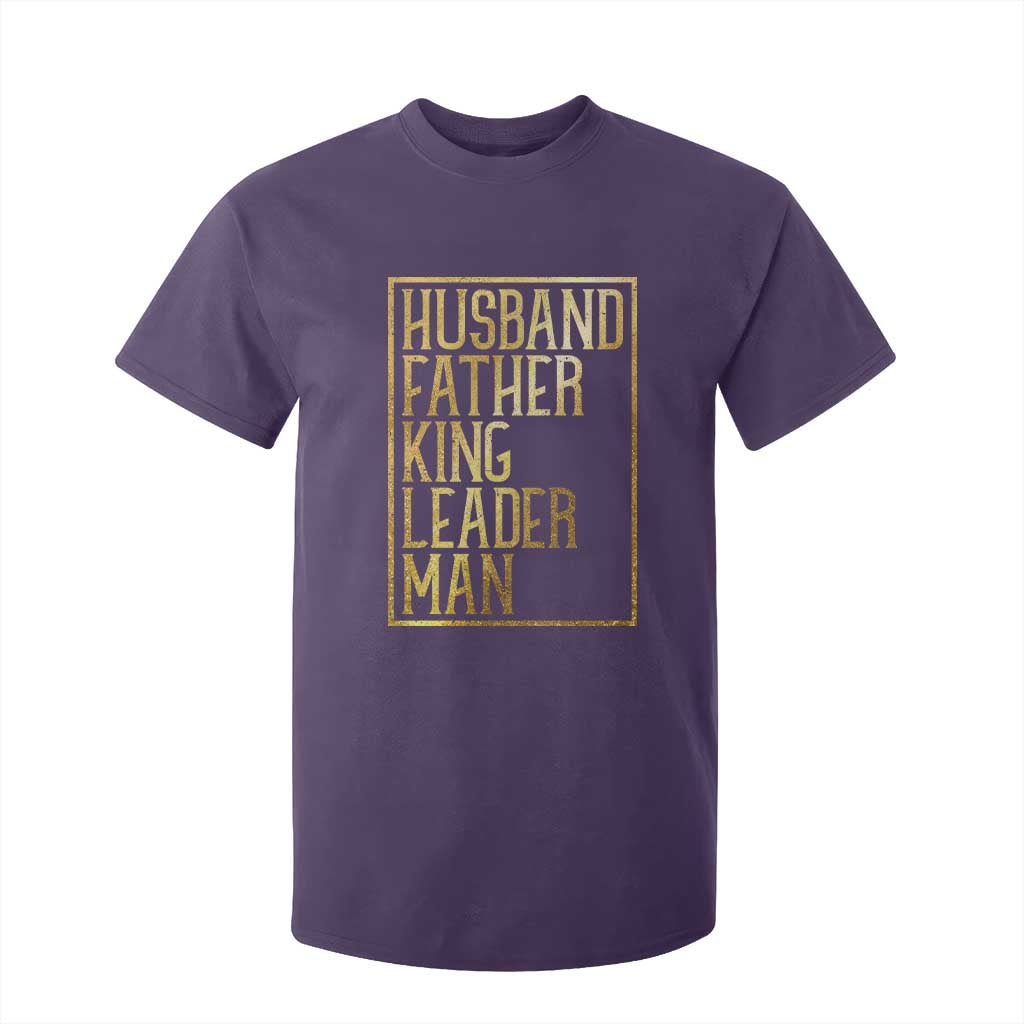 Husband Father King Leader Man T Shirt For Kid Proud Black Dad Gift