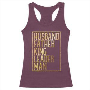 Husband Father King Leader Man Racerback Tank Top Proud Black Dad Gift