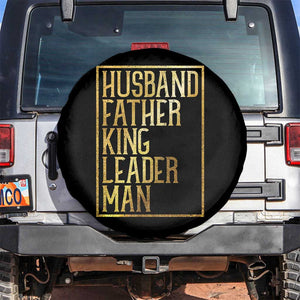 Husband Father King Leader Man Spare Tire Cover Proud Black Dad Gift