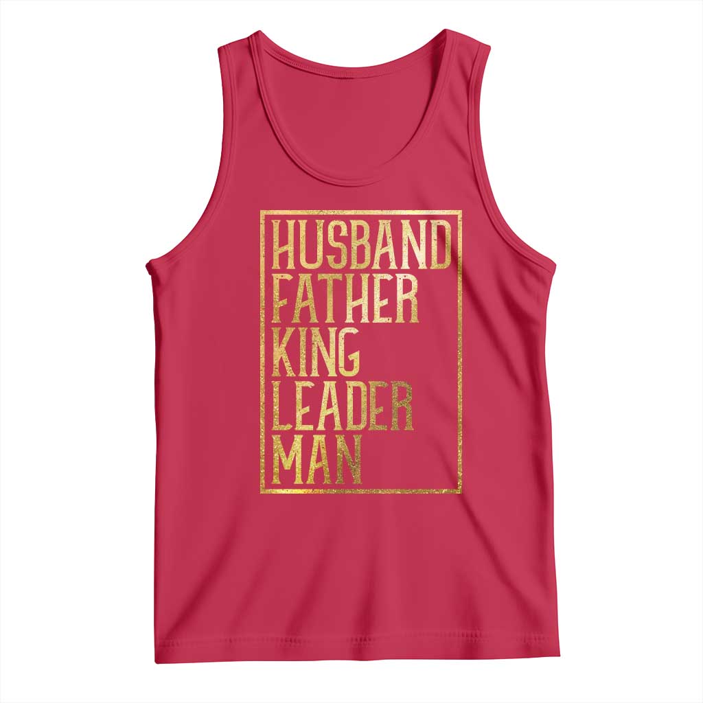 Husband Father King Leader Man Tank Top Proud Black Dad Gift