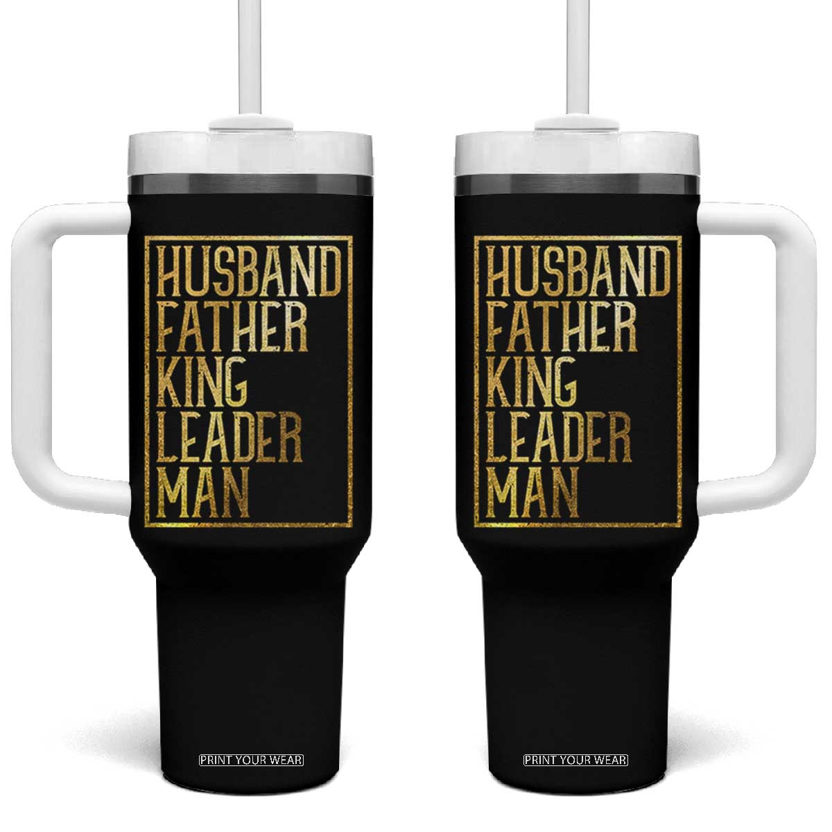 Husband Father King Leader Man Tumbler With Handle Proud Black Dad Gift