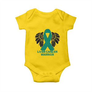Liver Cancer Angel Warrior Wings Baby Onesie Green Ribbon Awareness Support Gift
