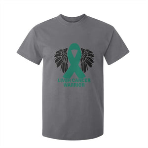 Liver Cancer Angel Warrior Wings T Shirt For Kid Green Ribbon Awareness Support Gift