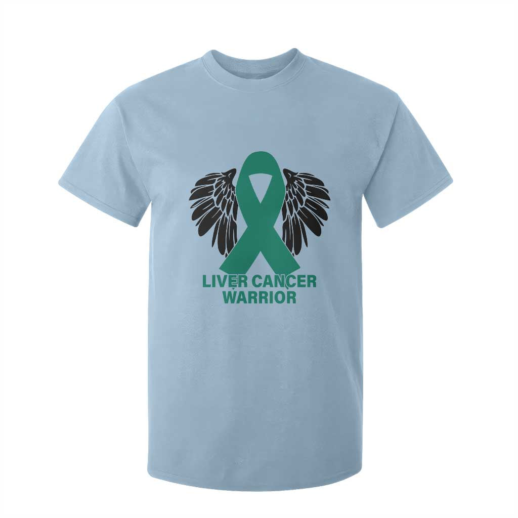 Liver Cancer Angel Warrior Wings T Shirt For Kid Green Ribbon Awareness Support Gift