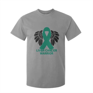 Liver Cancer Angel Warrior Wings T Shirt For Kid Green Ribbon Awareness Support Gift