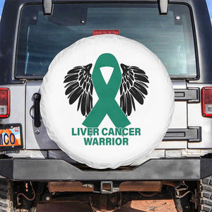 Liver Cancer Angel Warrior Wings Spare Tire Cover Green Ribbon Awareness Support Gift