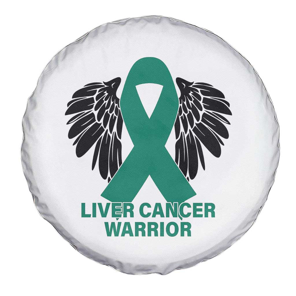 Liver Cancer Angel Warrior Wings Spare Tire Cover Green Ribbon Awareness Support Gift