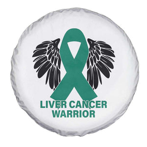 Liver Cancer Angel Warrior Wings Spare Tire Cover Green Ribbon Awareness Support Gift