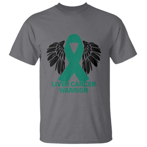 Liver Cancer Angel Warrior Wings T Shirt Green Ribbon Awareness Support Gift