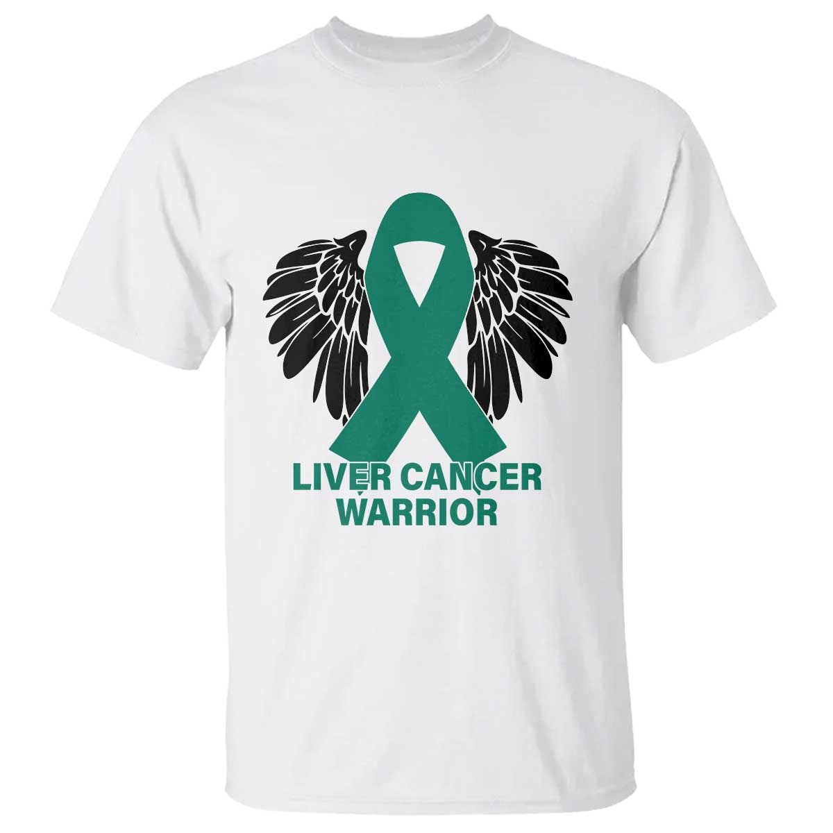 Liver Cancer Angel Warrior Wings T Shirt Green Ribbon Awareness Support Gift
