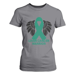 Liver Cancer Angel Warrior Wings T Shirt For Women Green Ribbon Awareness Support Gift