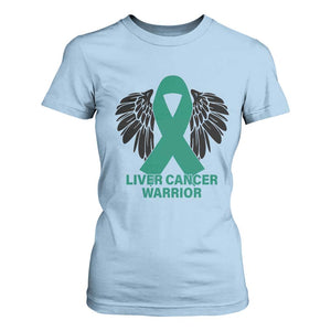 Liver Cancer Angel Warrior Wings T Shirt For Women Green Ribbon Awareness Support Gift