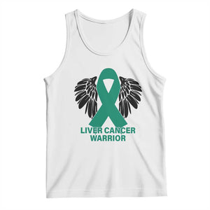 Liver Cancer Angel Warrior Wings Tank Top Green Ribbon Awareness Support Gift