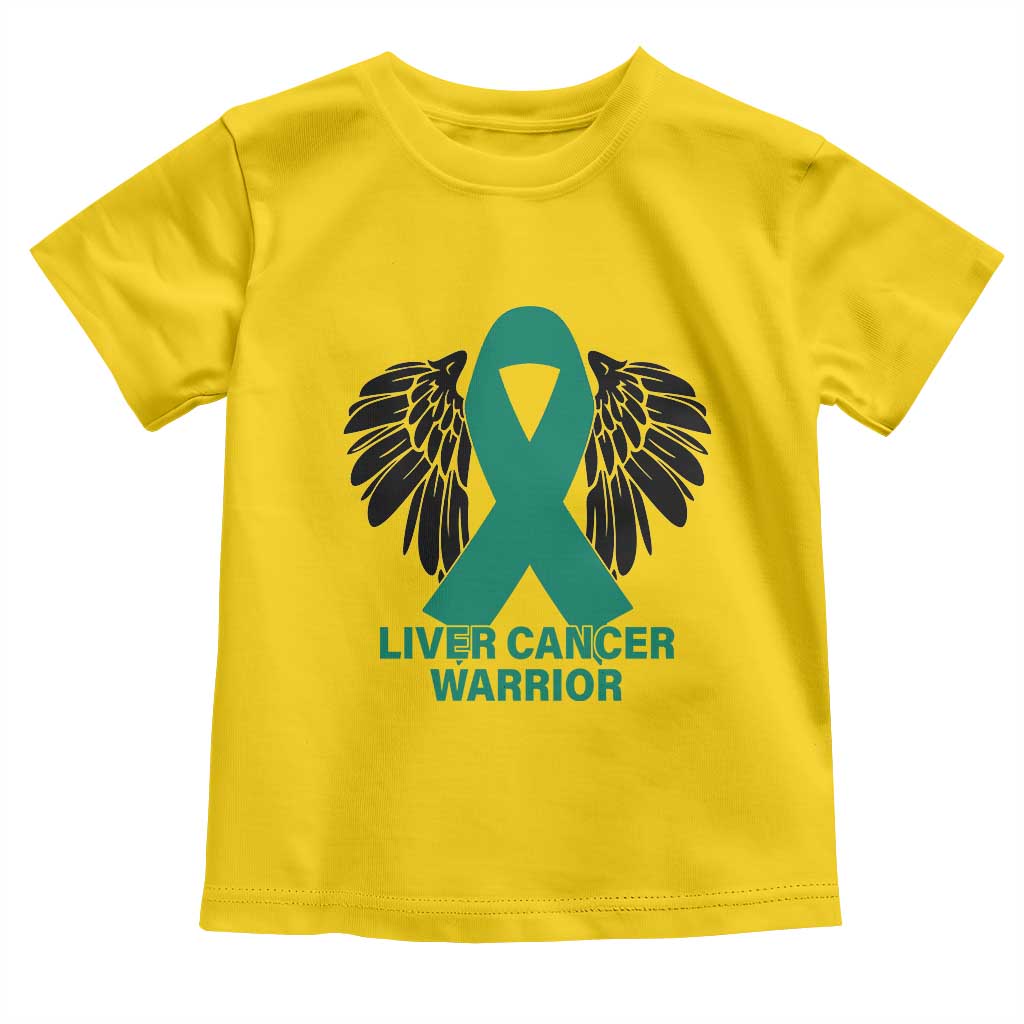 Liver Cancer Angel Warrior Wings Toddler T Shirt Green Ribbon Awareness Support Gift