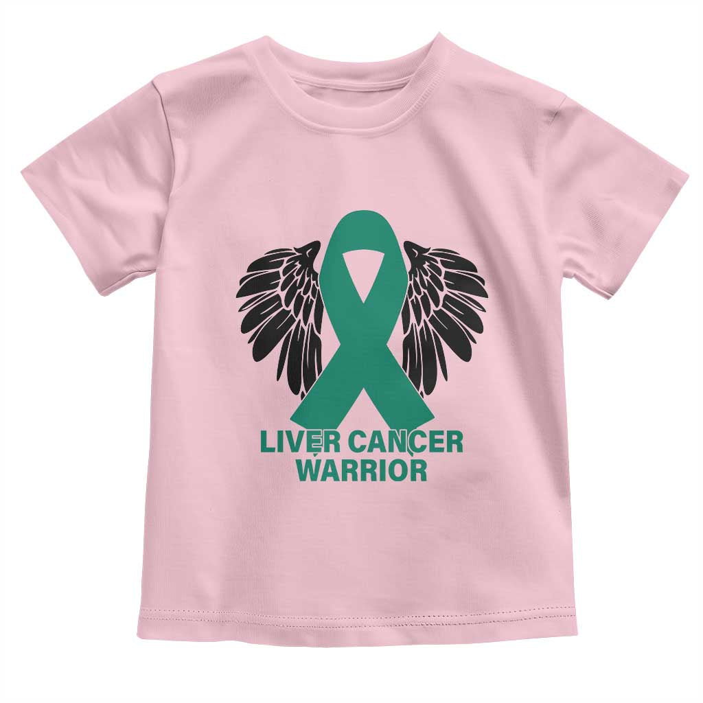 Liver Cancer Angel Warrior Wings Toddler T Shirt Green Ribbon Awareness Support Gift