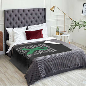 Liver Cancer Support Gift Throw Blanket Fearless Unbreakable Warrior Hope
