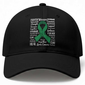 Liver Cancer Support Gift Baseball Cap Fearless Unbreakable Warrior Hope