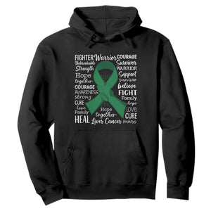 Liver Cancer Support Gift Hoodie Fearless Unbreakable Warrior Hope