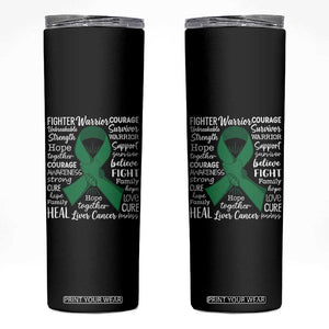 Liver Cancer Support Gift Skinny Tumbler Fearless Unbreakable Warrior Hope