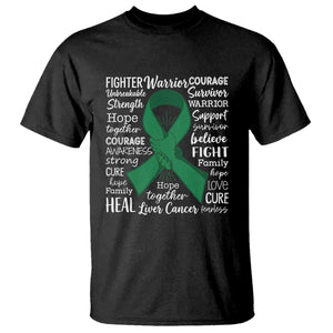 Liver Cancer Support Gift T Shirt Fearless Unbreakable Warrior Hope