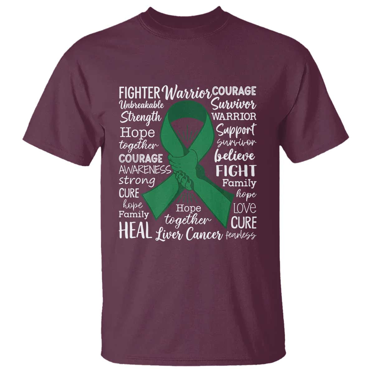 Liver Cancer Support Gift T Shirt Fearless Unbreakable Warrior Hope