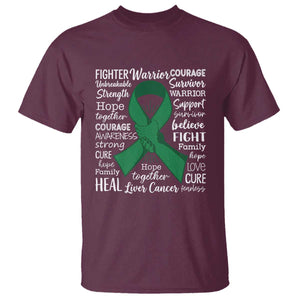 Liver Cancer Support Gift T Shirt Fearless Unbreakable Warrior Hope