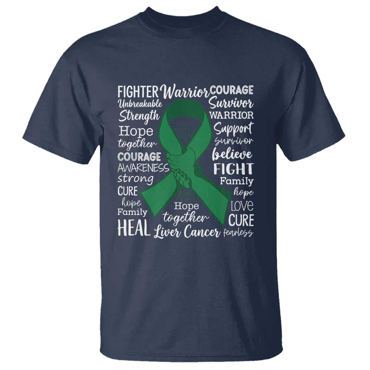 Liver Cancer Support Gift T Shirt Fearless Unbreakable Warrior Hope