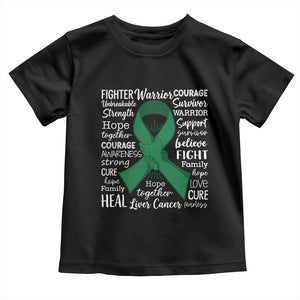 Liver Cancer Support Gift Toddler T Shirt Fearless Unbreakable Warrior Hope