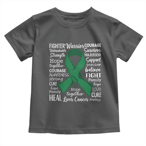 Liver Cancer Support Gift Toddler T Shirt Fearless Unbreakable Warrior Hope