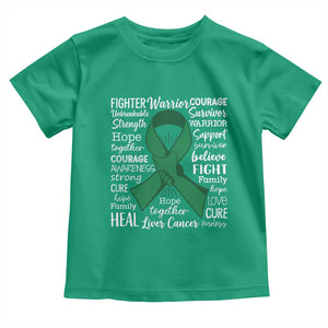Liver Cancer Support Gift Toddler T Shirt Fearless Unbreakable Warrior Hope