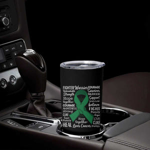 Liver Cancer Support Gift Tumbler Cup Fearless Unbreakable Warrior Hope