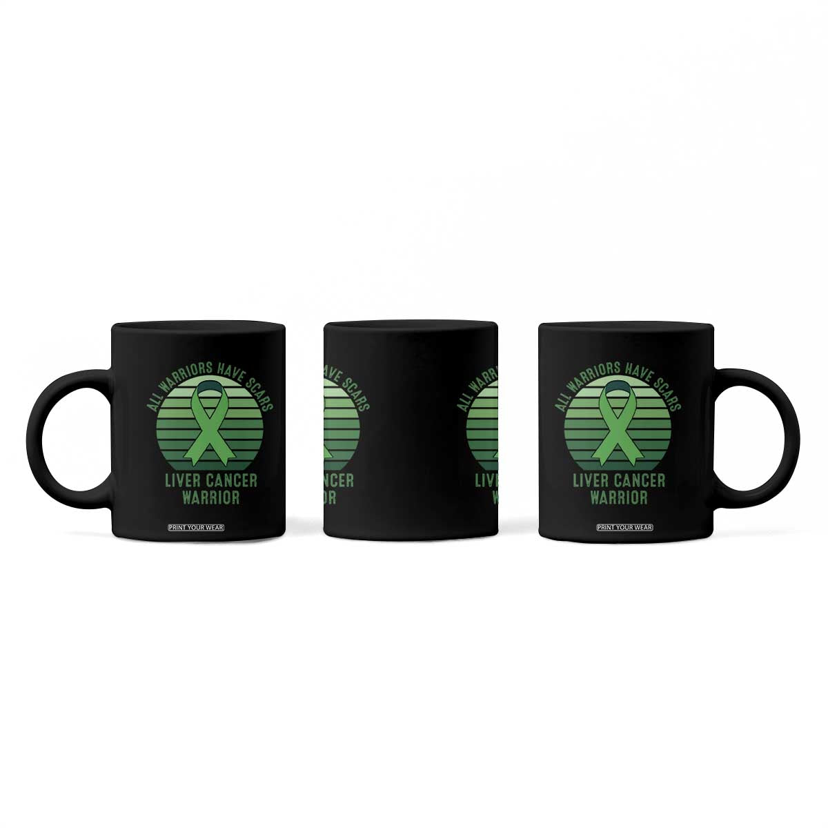 All Warriors Have Scars Liver Cancer Coffee Mug Green Ribbon Survivor Fighter Gift