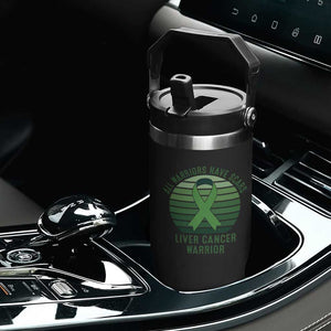 All Warriors Have Scars Liver Cancer Flip Straw Tumbler Green Ribbon Survivor Fighter Gift