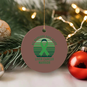 All Warriors Have Scars Liver Cancer Ceramic Ornament Green Ribbon Survivor Fighter Gift