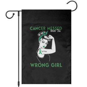 Liver Cancer Warrior Unbreakable Gift Garden Flag Cancer Messed With The Wrong Girl