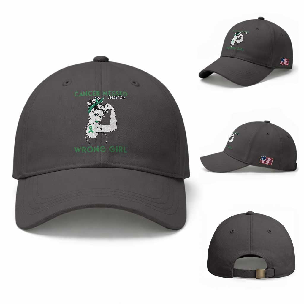 Liver Cancer Warrior Unbreakable Gift Baseball Cap Cancer Messed With The Wrong Girl
