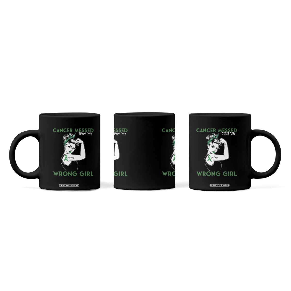 Liver Cancer Warrior Unbreakable Gift Coffee Mug Cancer Messed With The Wrong Girl