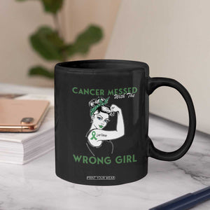 Liver Cancer Warrior Unbreakable Gift Coffee Mug Cancer Messed With The Wrong Girl