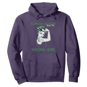 Liver Cancer Warrior Unbreakable Gift Hoodie Cancer Messed With The Wrong Girl
