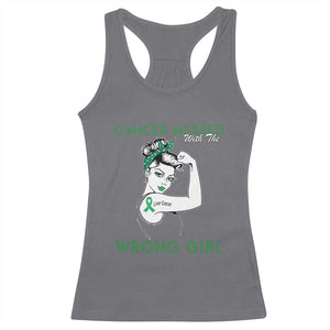 Liver Cancer Warrior Unbreakable Gift Racerback Tank Top Cancer Messed With The Wrong Girl