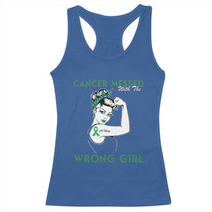 Liver Cancer Warrior Unbreakable Gift Racerback Tank Top Cancer Messed With The Wrong Girl