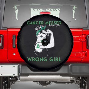 Liver Cancer Warrior Unbreakable Gift Spare Tire Cover Cancer Messed With The Wrong Girl