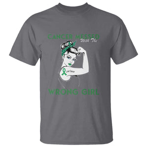 Liver Cancer Warrior Unbreakable Gift T Shirt Cancer Messed With The Wrong Girl