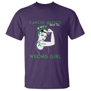 Liver Cancer Warrior Unbreakable Gift T Shirt Cancer Messed With The Wrong Girl
