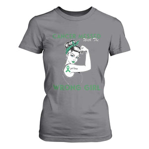 Liver Cancer Warrior Unbreakable Gift T Shirt For Women Cancer Messed With The Wrong Girl