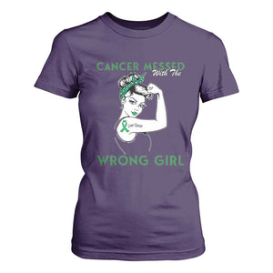 Liver Cancer Warrior Unbreakable Gift T Shirt For Women Cancer Messed With The Wrong Girl
